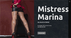Desktop Screenshot of mistressmarina.com