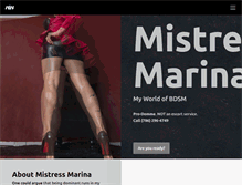 Tablet Screenshot of mistressmarina.com